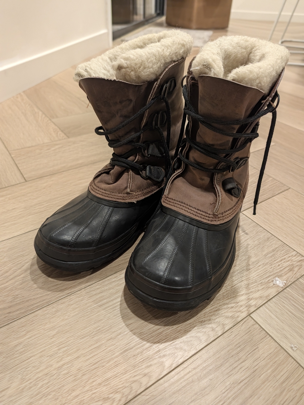 Sorel Brown and Black Waterproof Insulated Snow Boots Made In Canada - Bighorn